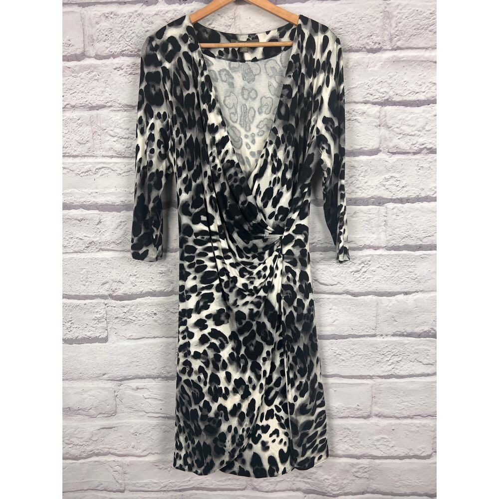 Tommy Bahama Black and White Animal Print Midi Dress - Picture 2 of 10
